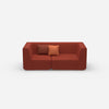 Sofa für 2 Personen in Rot von vorne