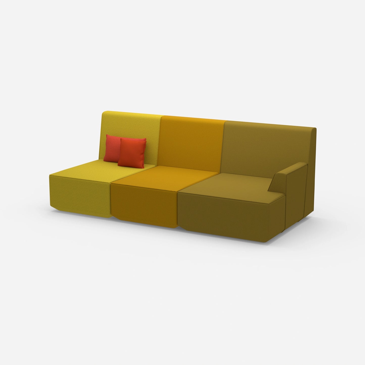 Sofa für 3 als Heimkino von der Seite