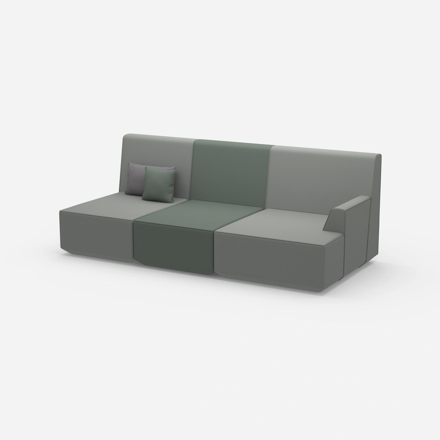 Sofa für 3 als Heimkino von der Seite