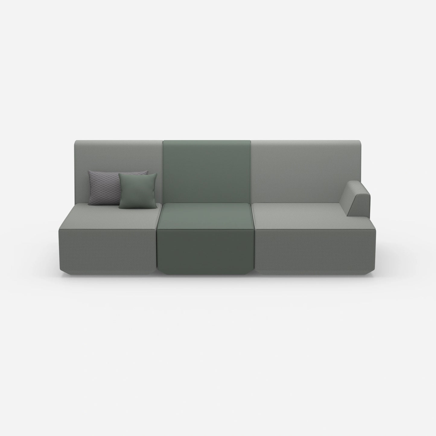 Sofa für 3 als Heimkino von vorne