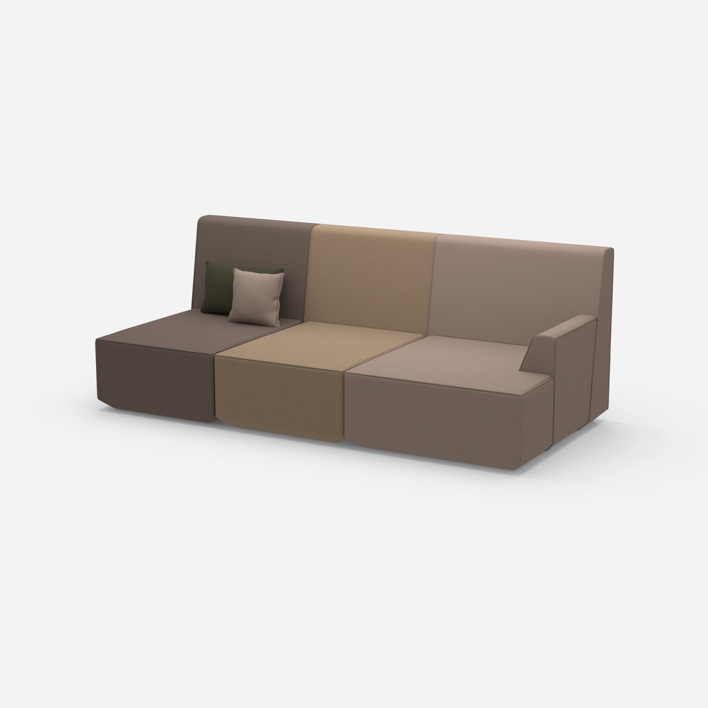Sofa für 3 als Heimkino von der Seite