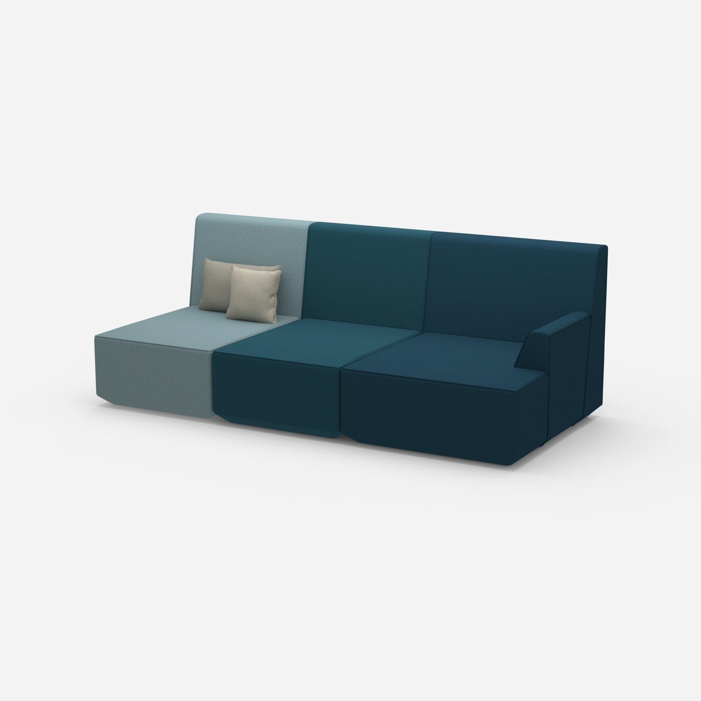 Sofa für 3 als Heimkino von der Seite