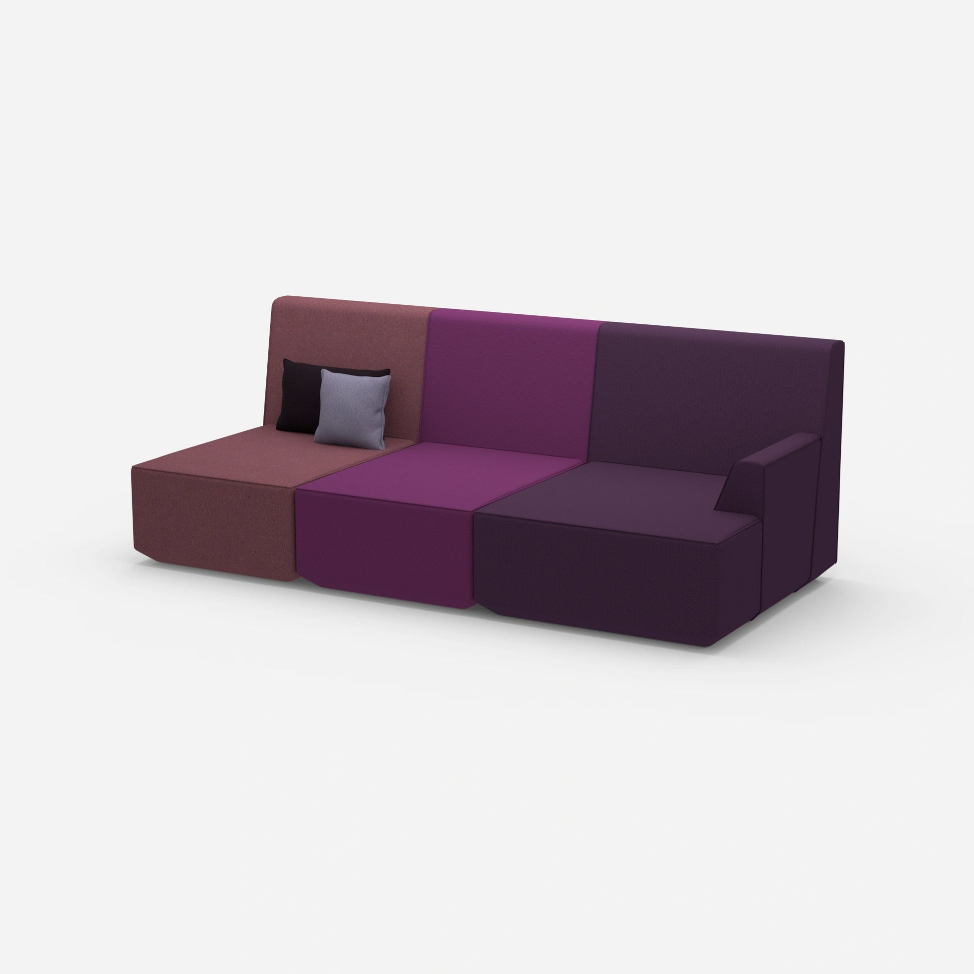 Sofa für 3 als Heimkino von der Seite