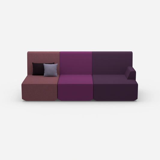 Sofa für 3 als Heimkino von vorne