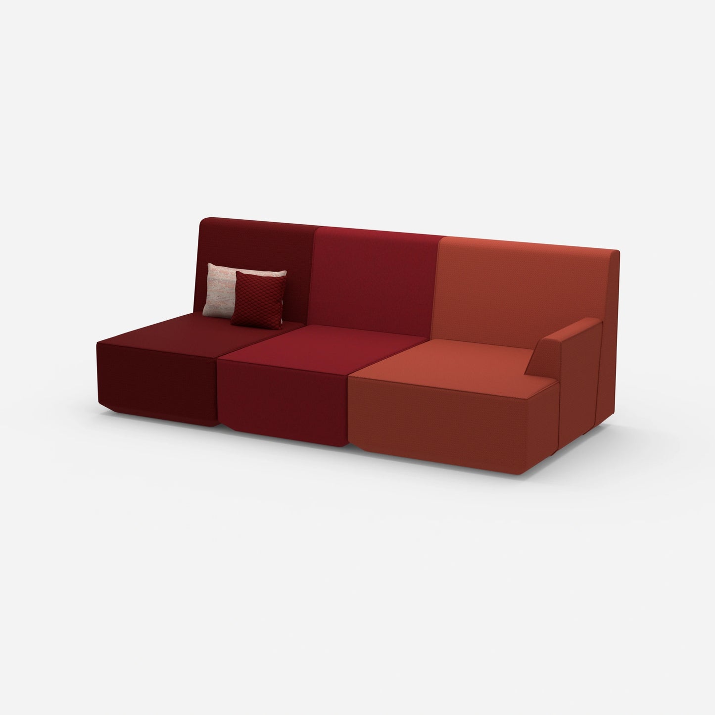 Sofa für 3 als Heimkino von der Seite