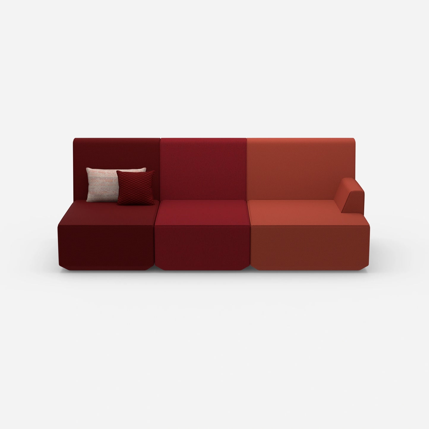Sofa für 3 als Heimkino von vorne