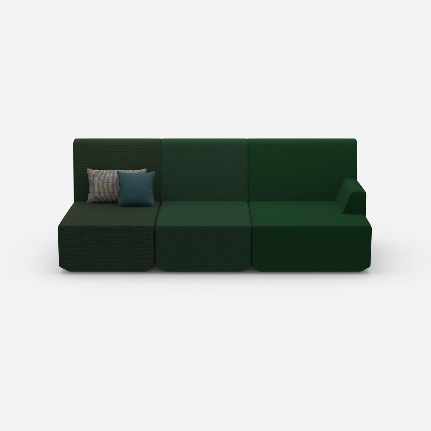 Sofa für 3 als Heimkino von vorne