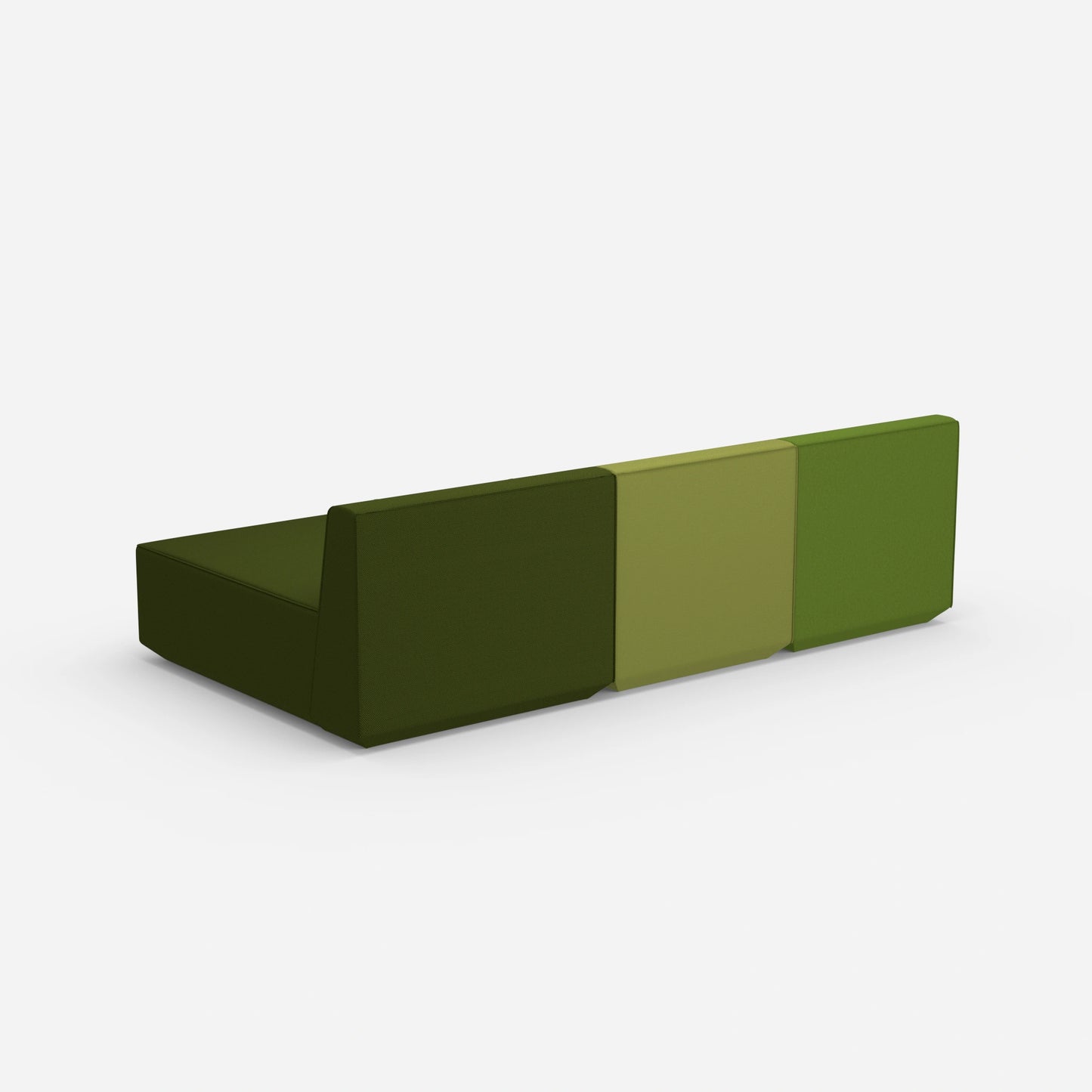 Sofa mit Recamiere für 3 Personen von hinten