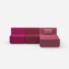 Sofa mit Recamiere für 3 Personen von vorne