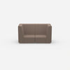 Sofa Zweisitzer braun 160 cm breit von vorne