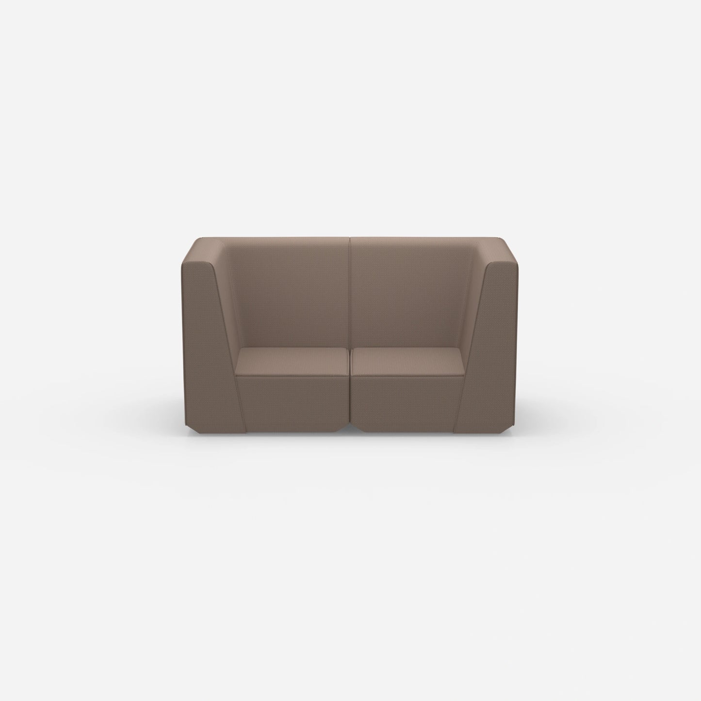 Sofa Zweisitzer braun 160 cm breit von vorne