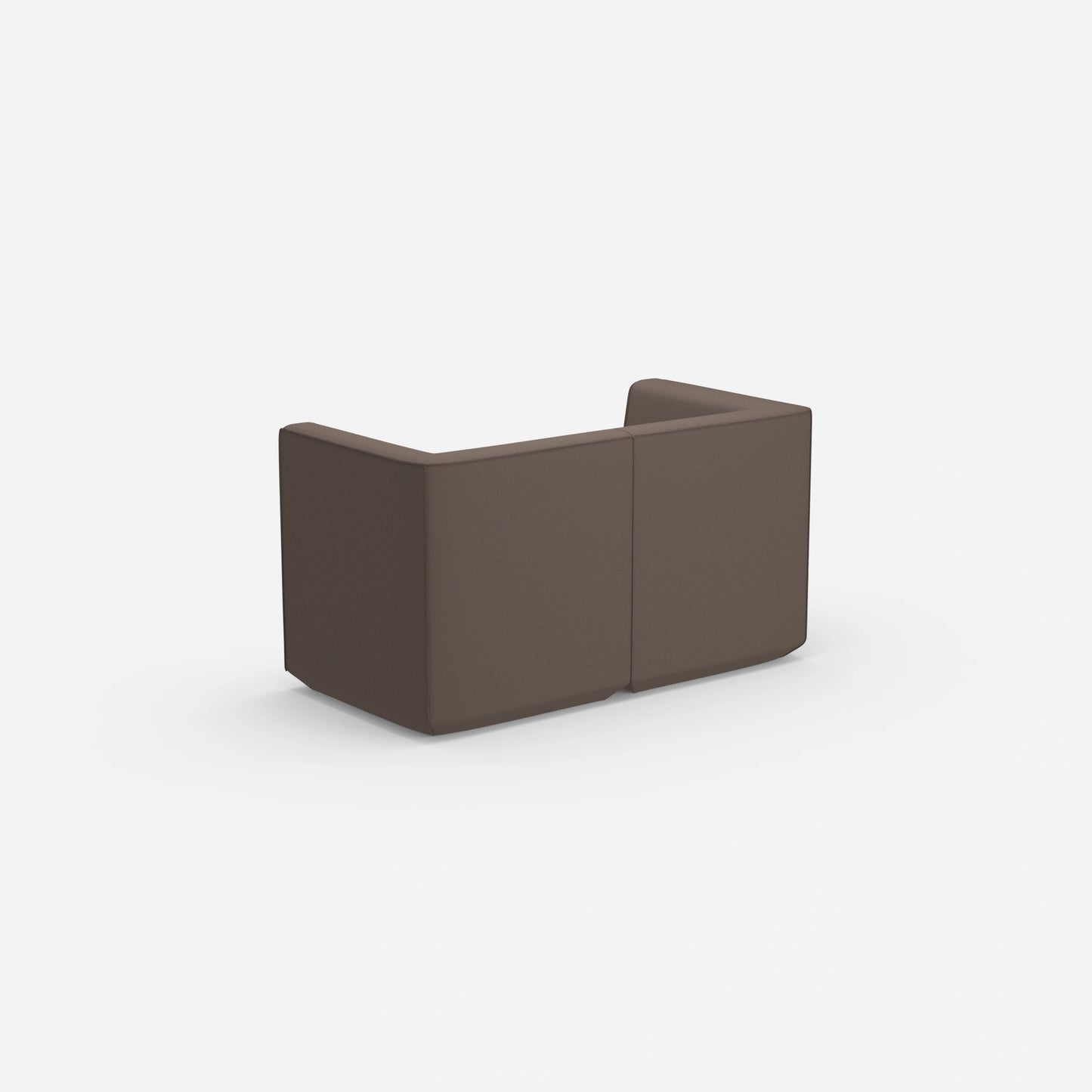Sofa Zweisitzer braun 160 cm breit von hinten