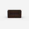 Sofa Zweisitzer braun 160 cm breit von vorne