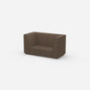 Sofa Zweisitzer braun 160 cm breit von der Seite