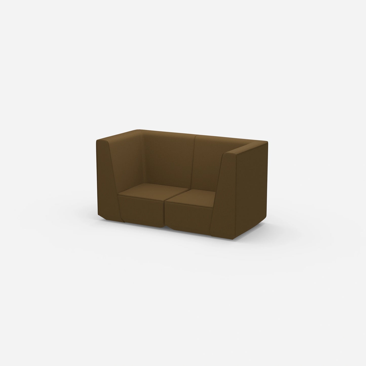 Sofa Zweisitzer braun 160 cm breit von der Seite