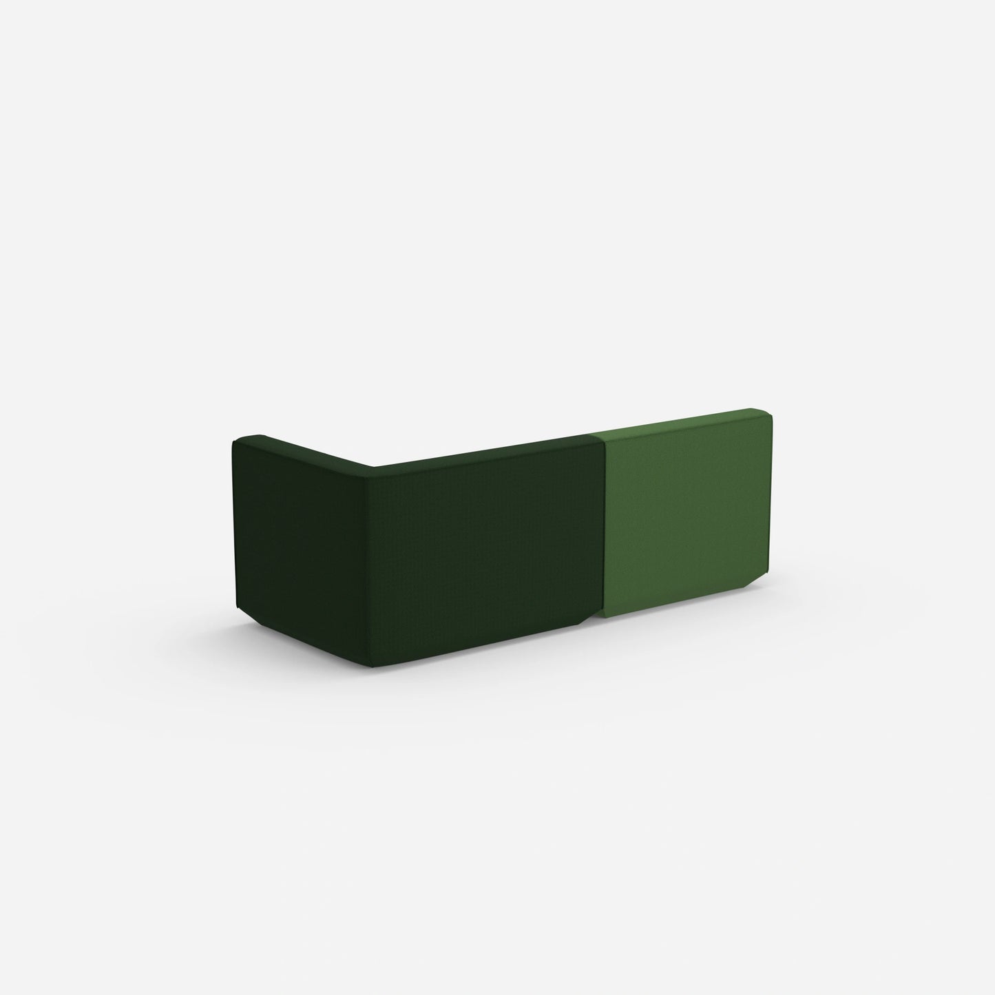 Sofa Zweisitzer grün 180 cm breit von hinten