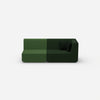 Sofa Zweisitzer grün 180 cm breit von vorne