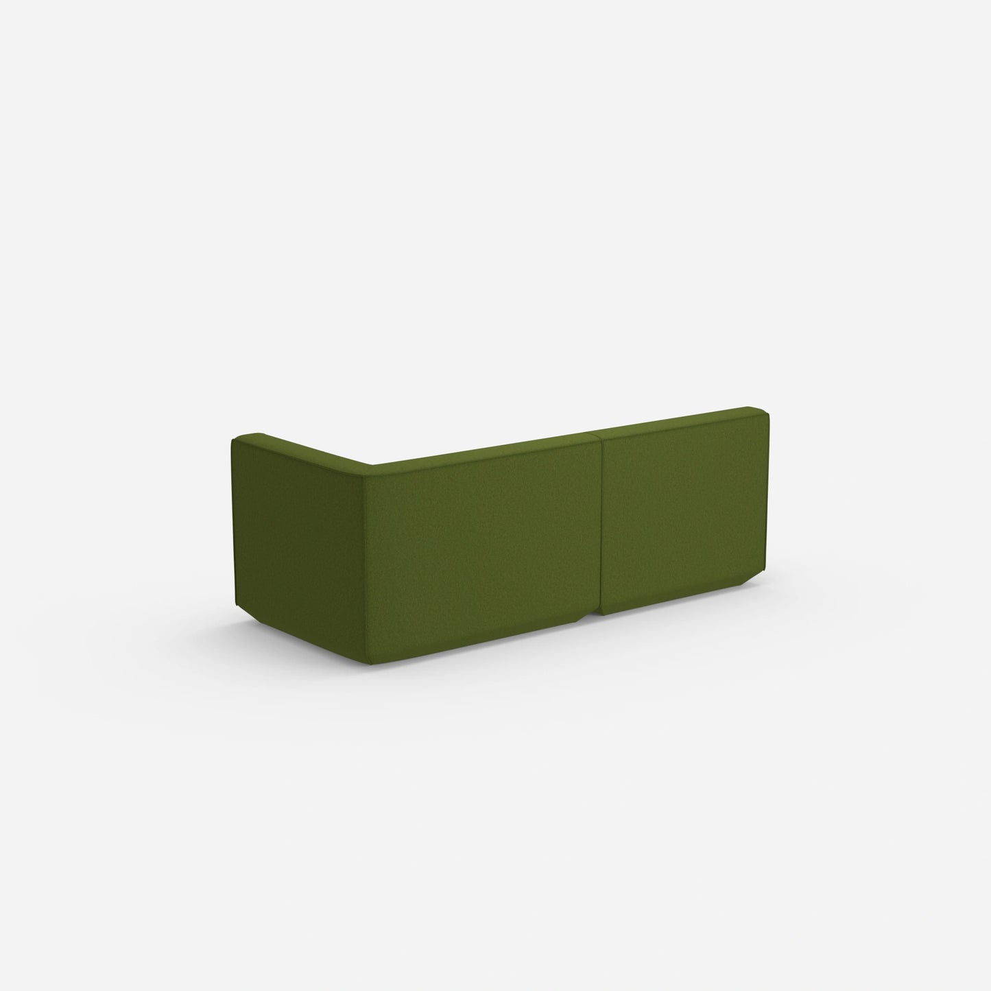 Sofa Zweisitzer grün 180 cm breit von hinten