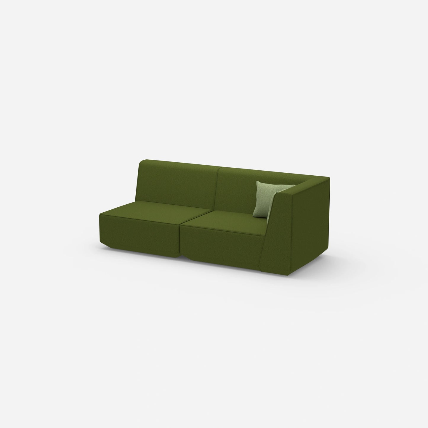 Sofa Zweisitzer grün 180 cm breit von der Seite
