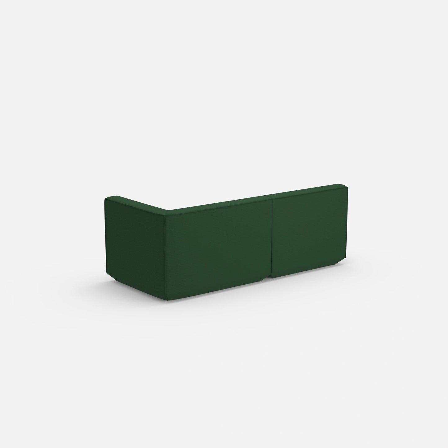 Sofa Zweisitzer grün 180 cm breit von hinten
