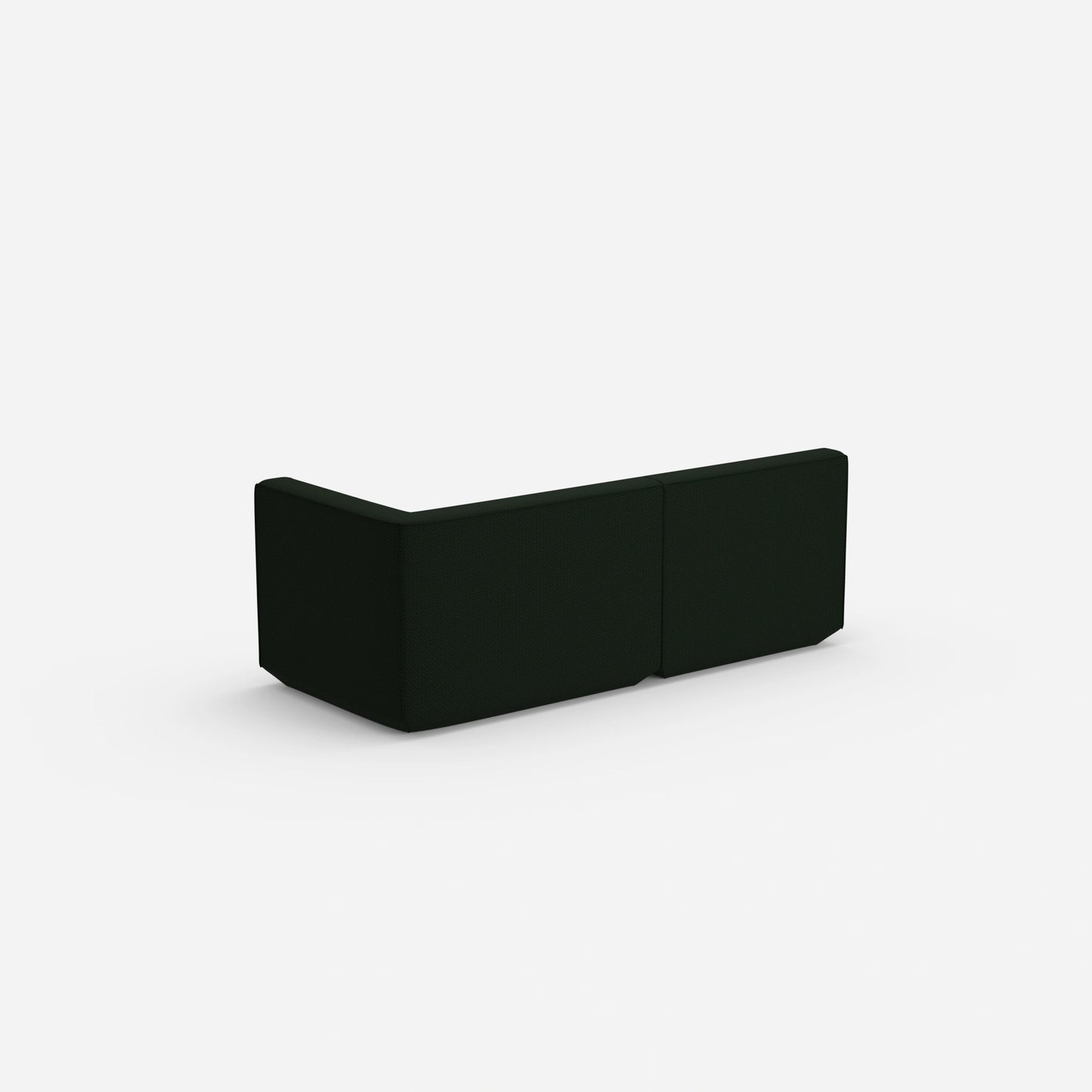 Sofa Zweisitzer grün 180 cm breit von hinten