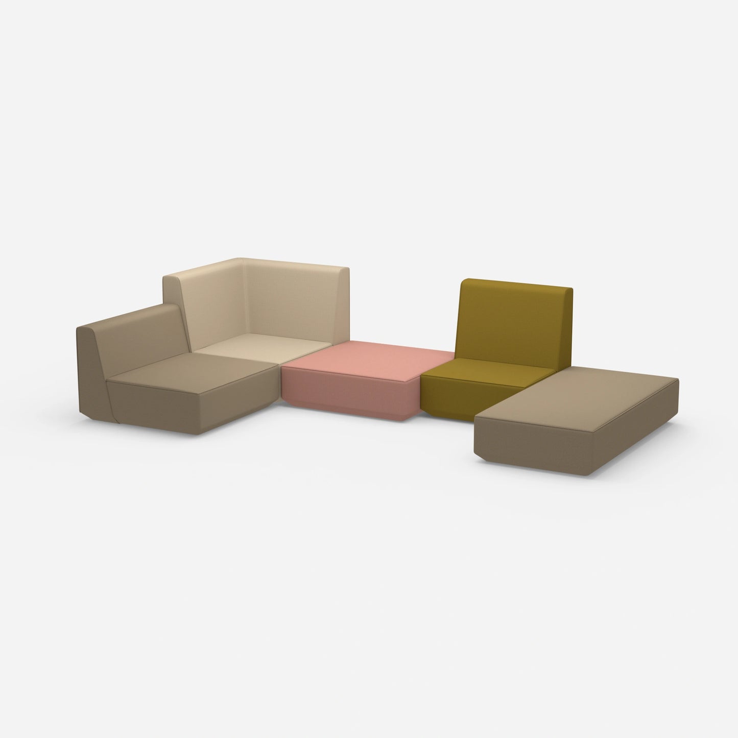 Sofalandschaft als Lounge von der Seite