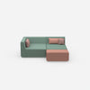 Tiefes modulares Ecksofa von vorne
