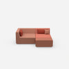 Tiefes modulares Ecksofa von vorne