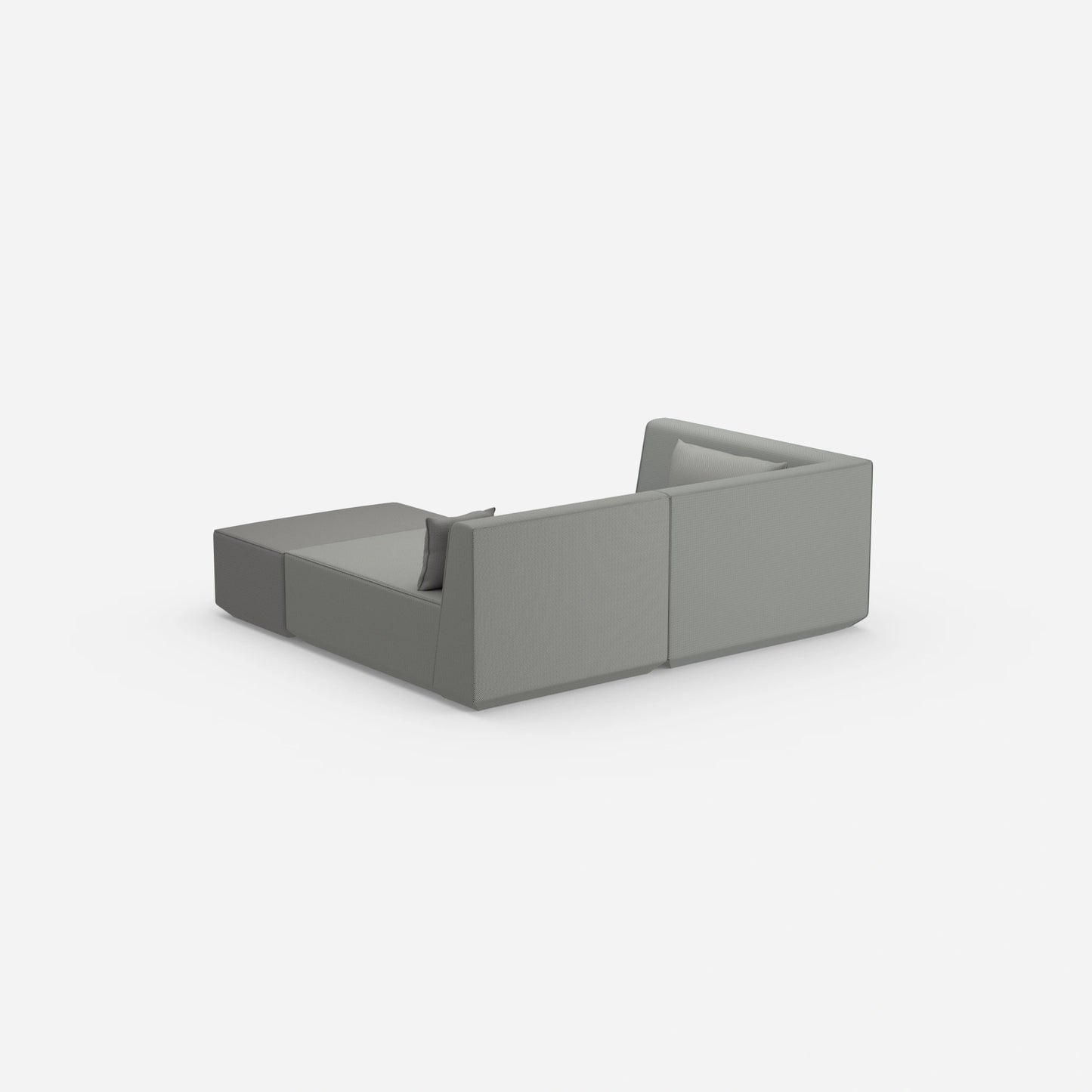 Tiefes modulares Ecksofa von hinten