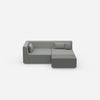 Tiefes modulares Ecksofa von vorne