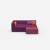 Tiefes modulares Ecksofa von vorne