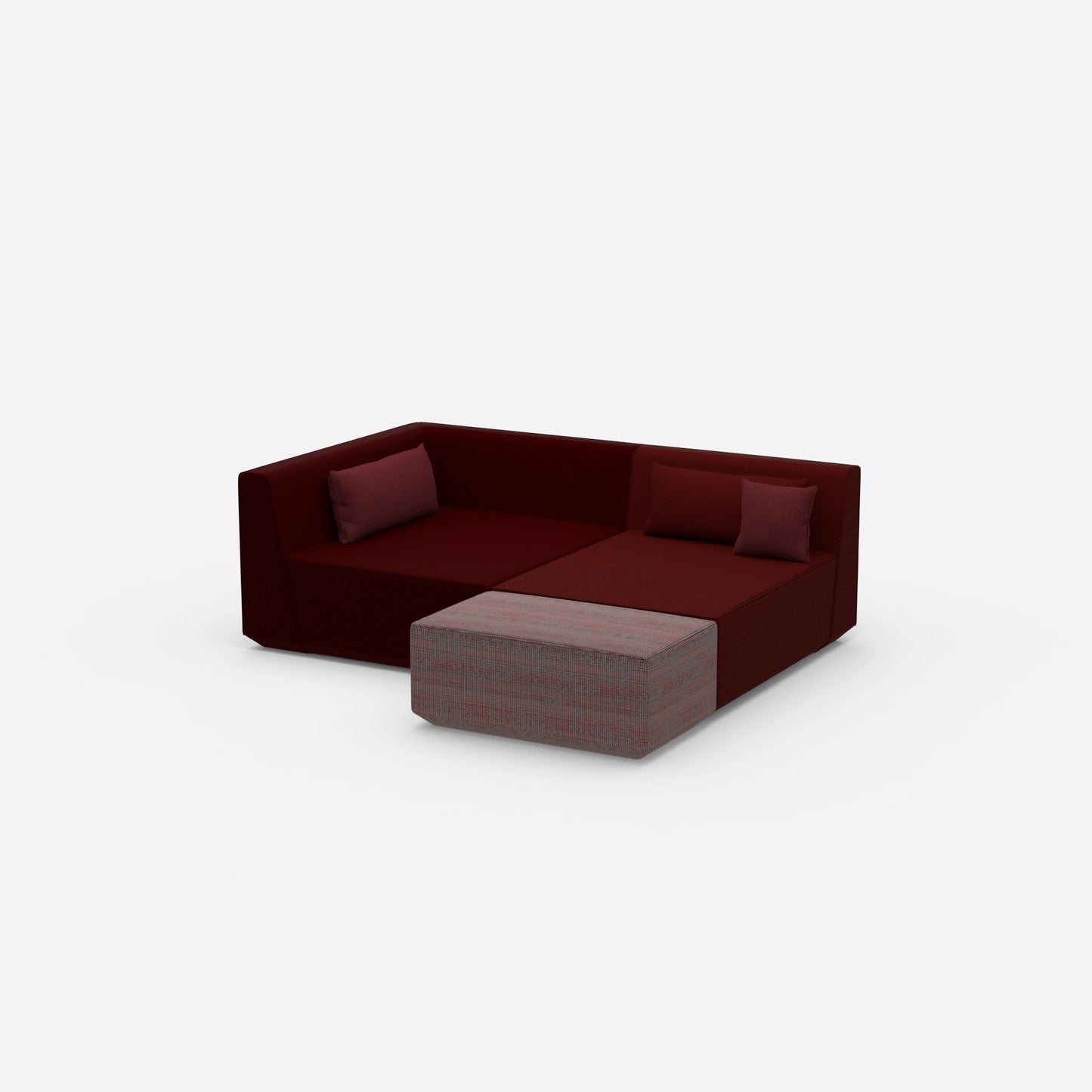 Tiefes modulares Ecksofa von der Seite