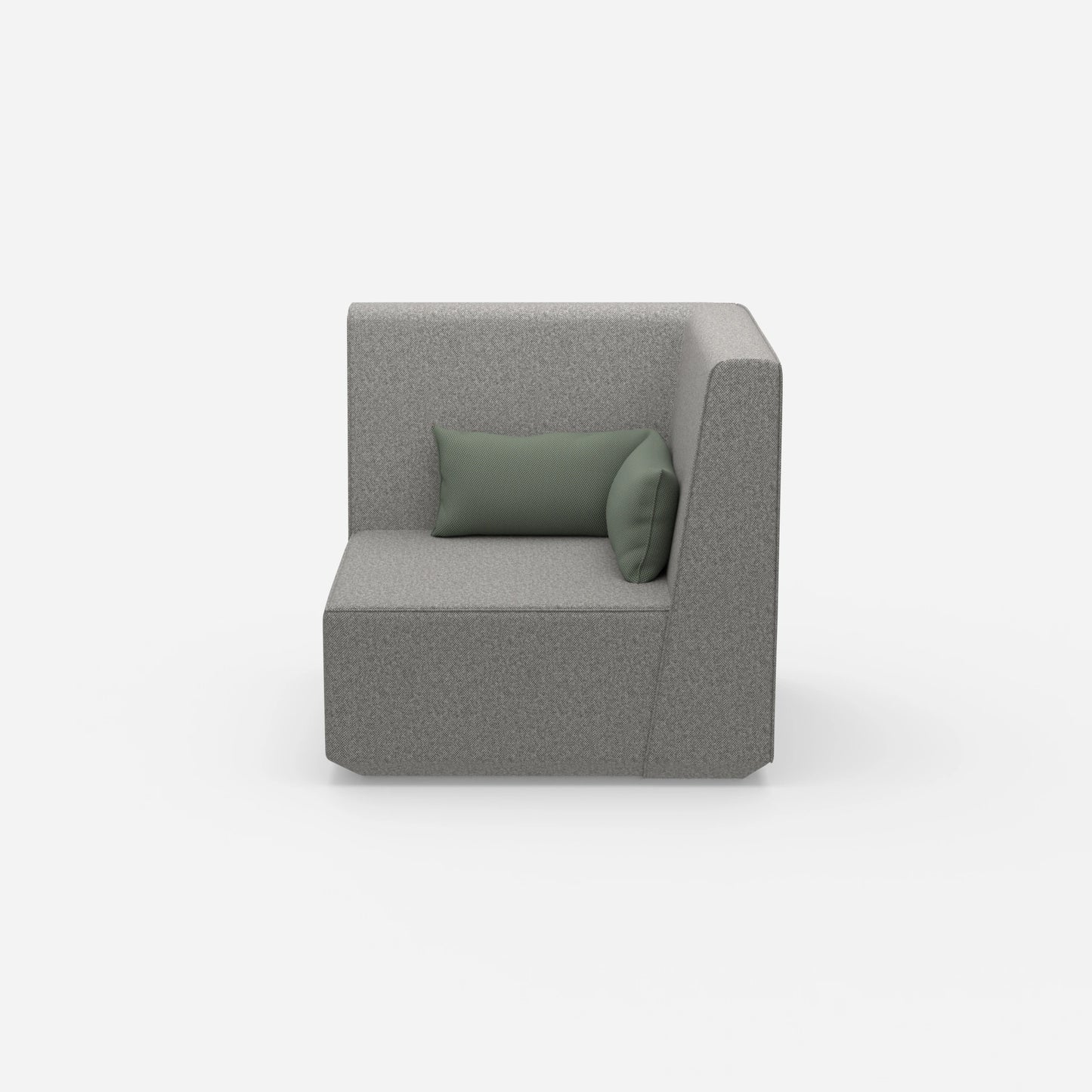 Wohnzimmer Sessel grau von vorne