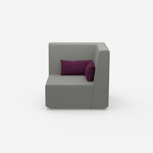 Wohnzimmer Sessel grau von vorne