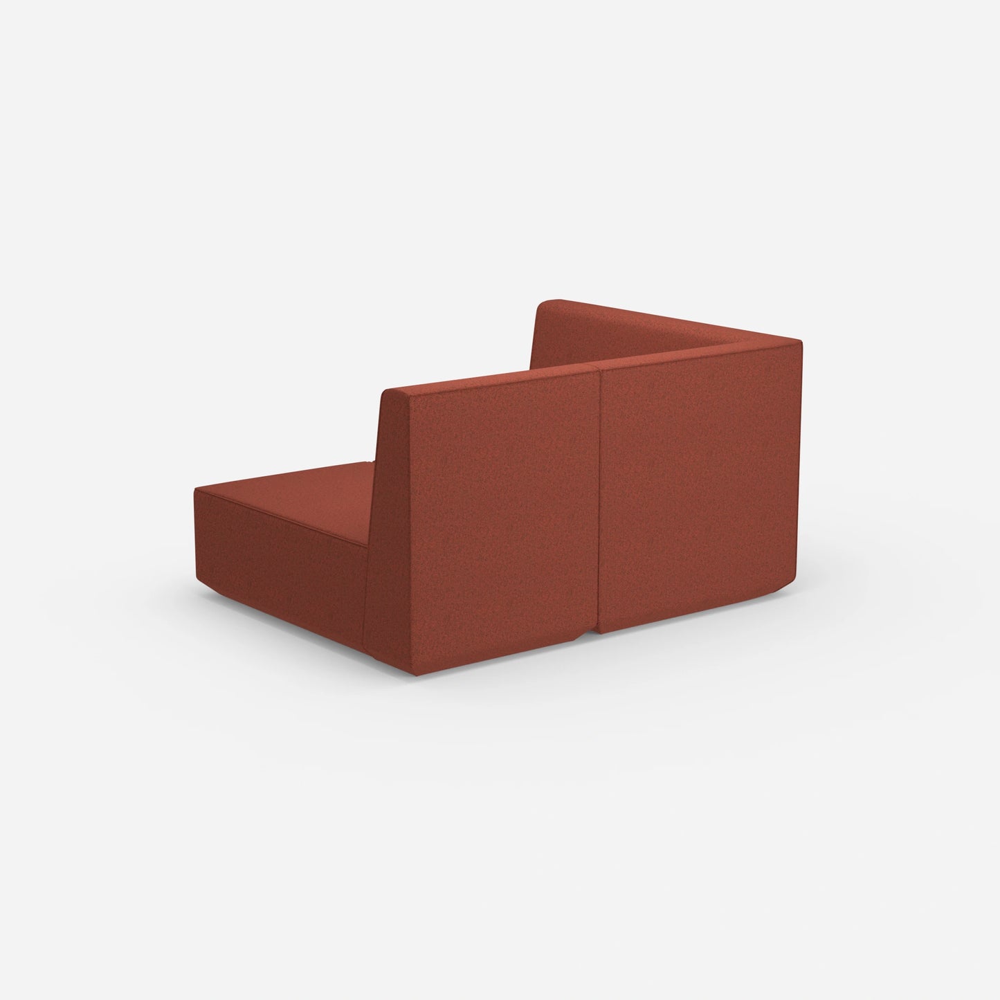 Zweisitzer Modulsofa mit Eckmodul von hinten