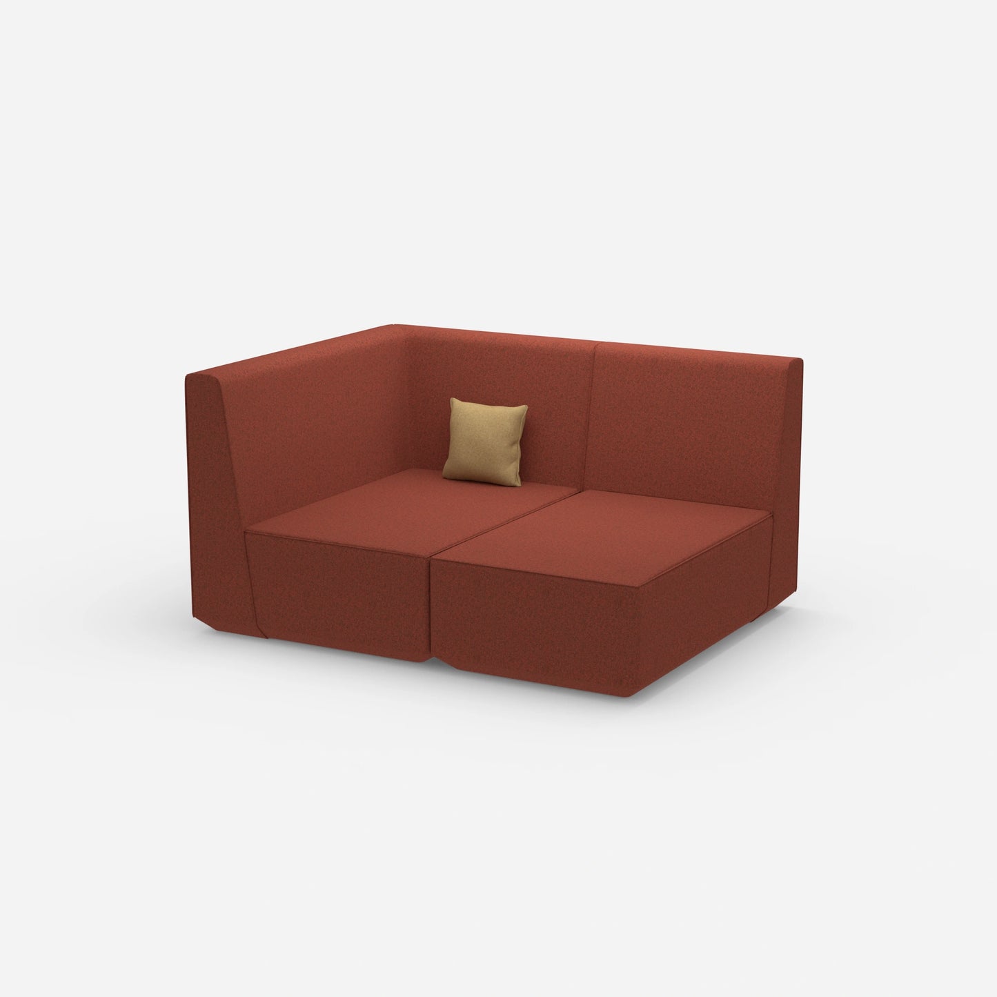 Zweisitzer Modulsofa mit Eckmodul von der Seite