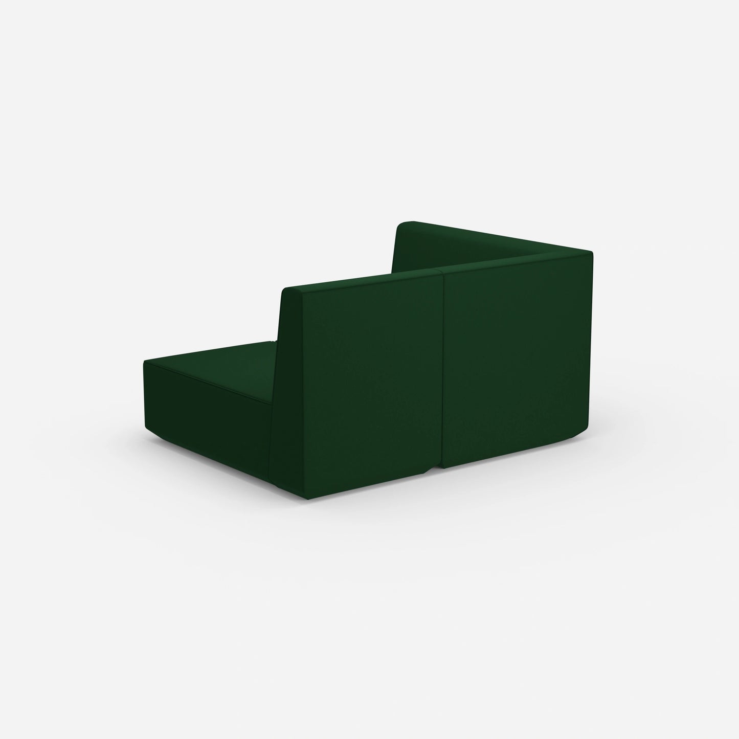 Zweisitzer Modulsofa mit Eckmodul von hinten