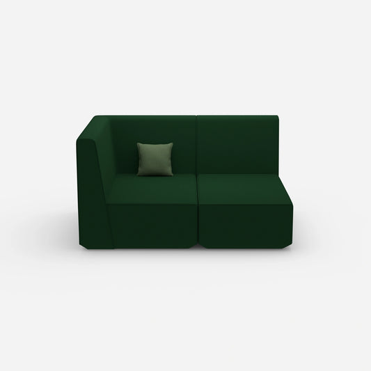 Zweisitzer Modulsofa mit Eckmodul von vorne
