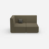 Zweisitzer Modulsofa mit Eckmodul von vorne