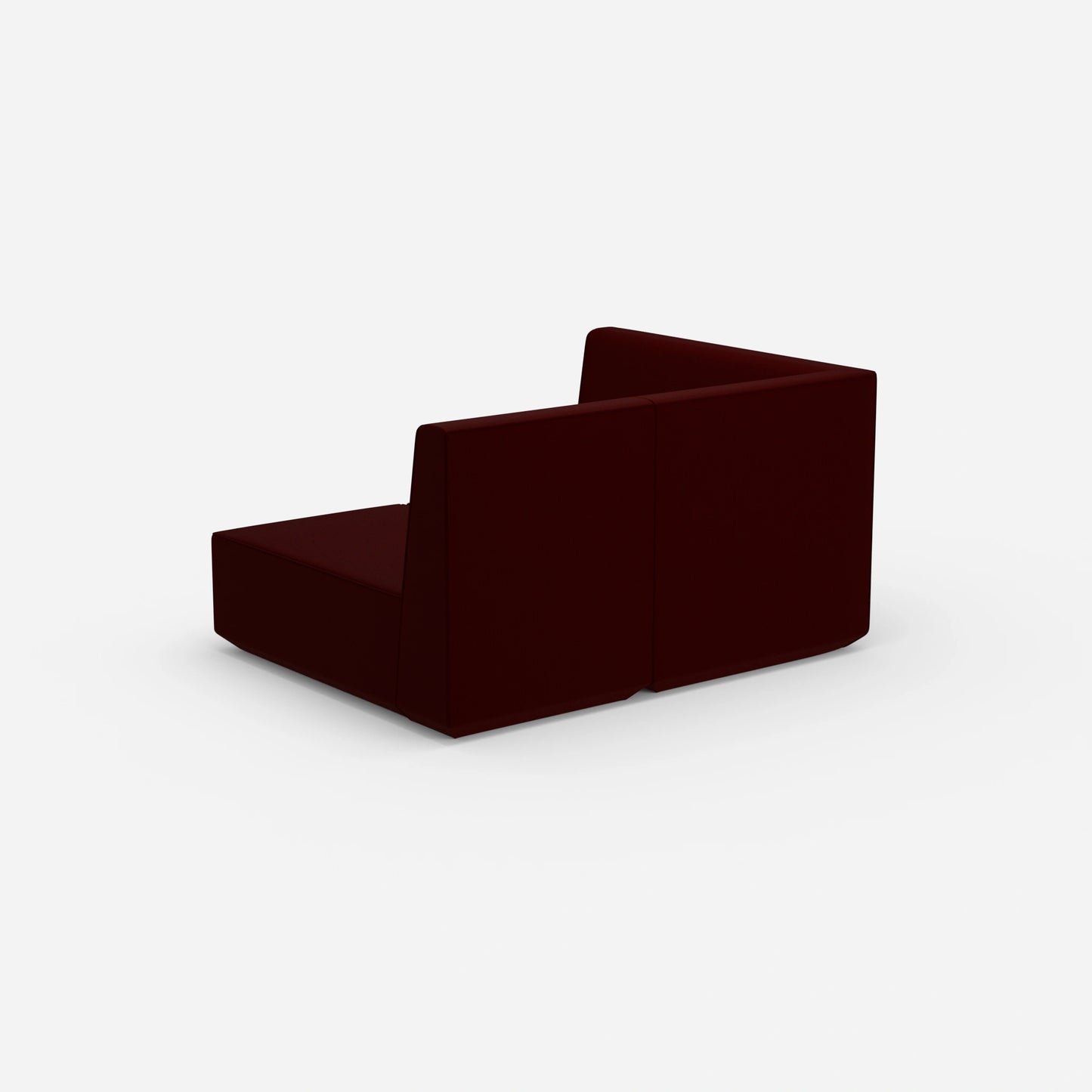 Zweisitzer Modulsofa mit Eckmodul von hinten