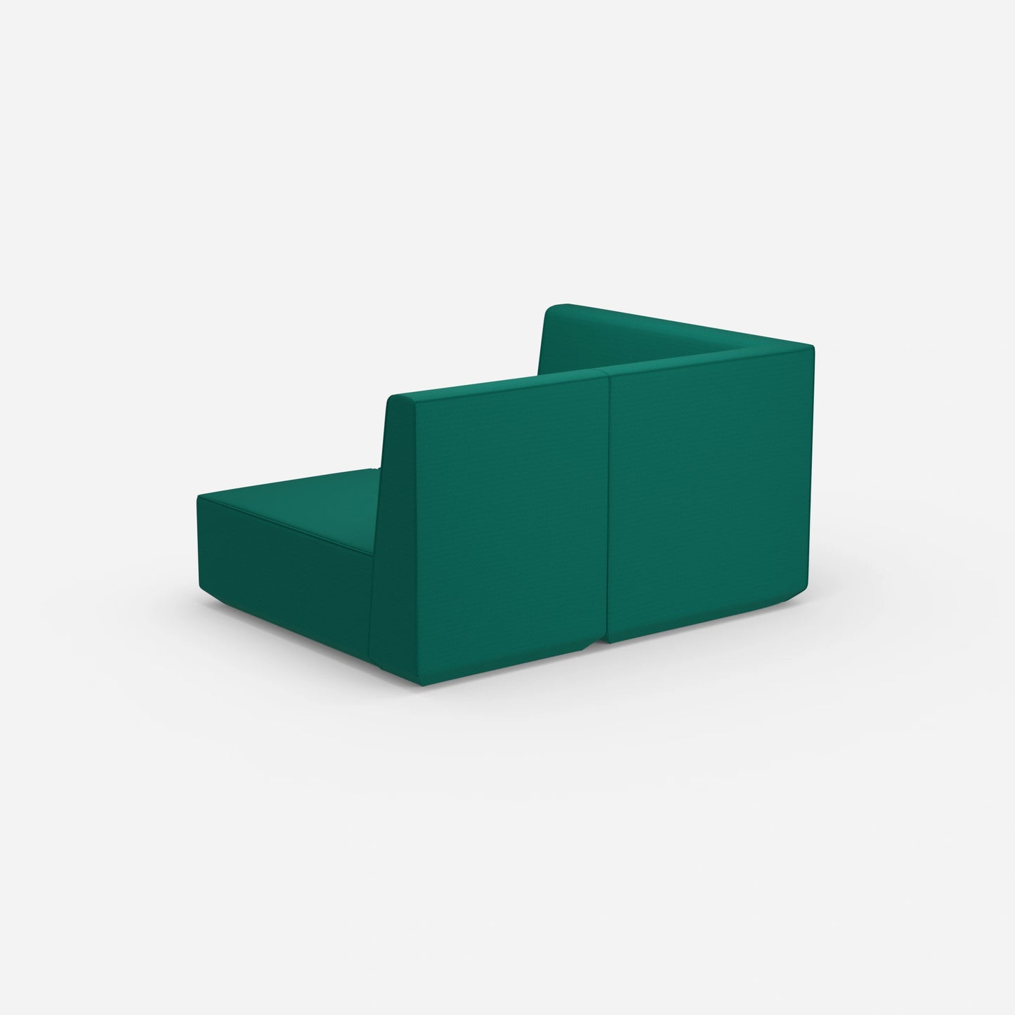 Zweisitzer Modulsofa mit Eckmodul von hinten