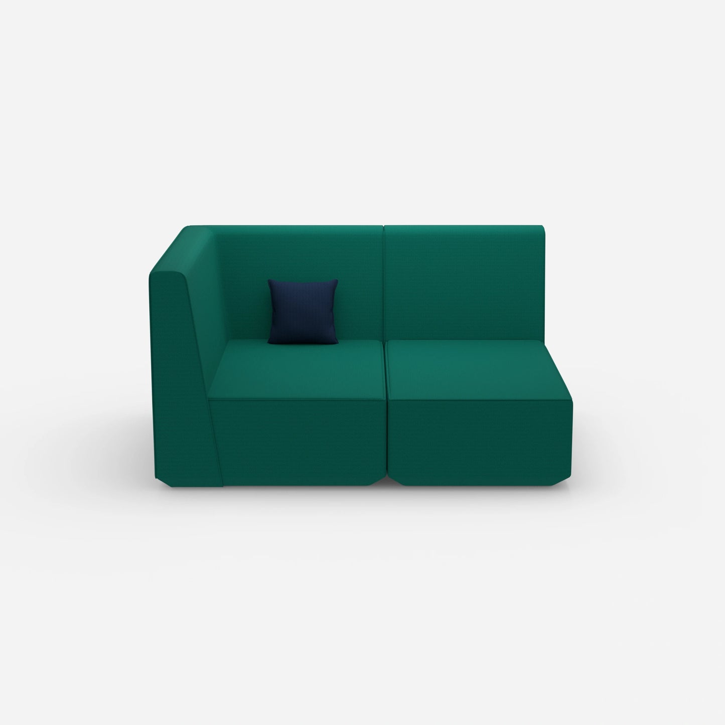 Zweisitzer Modulsofa mit Eckmodul von vorne
