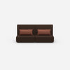3 person sofa brown from the front
