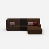 3 person sofa with ottoman from the front