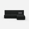 3 person sofa with chaise longue from the front