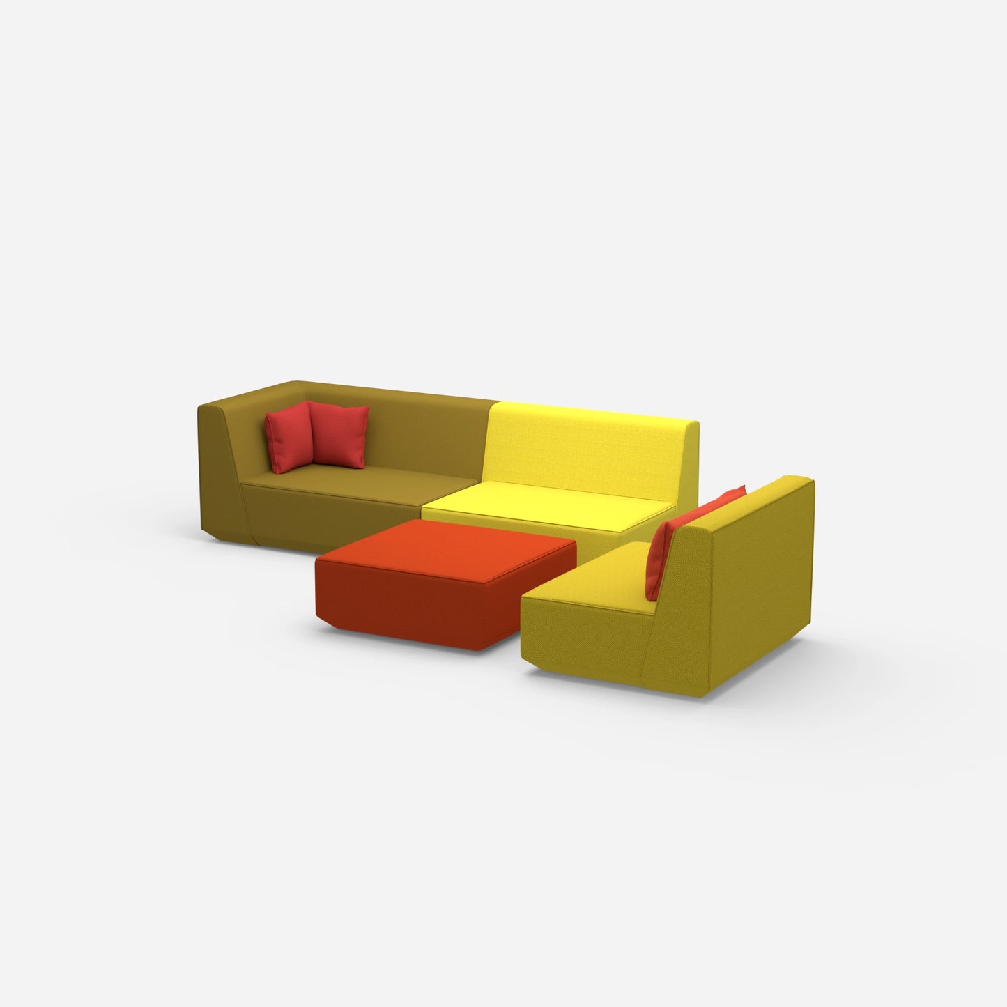 3 seater with armchair from the side