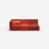Modular 3-seater sofa with reclining function from the front