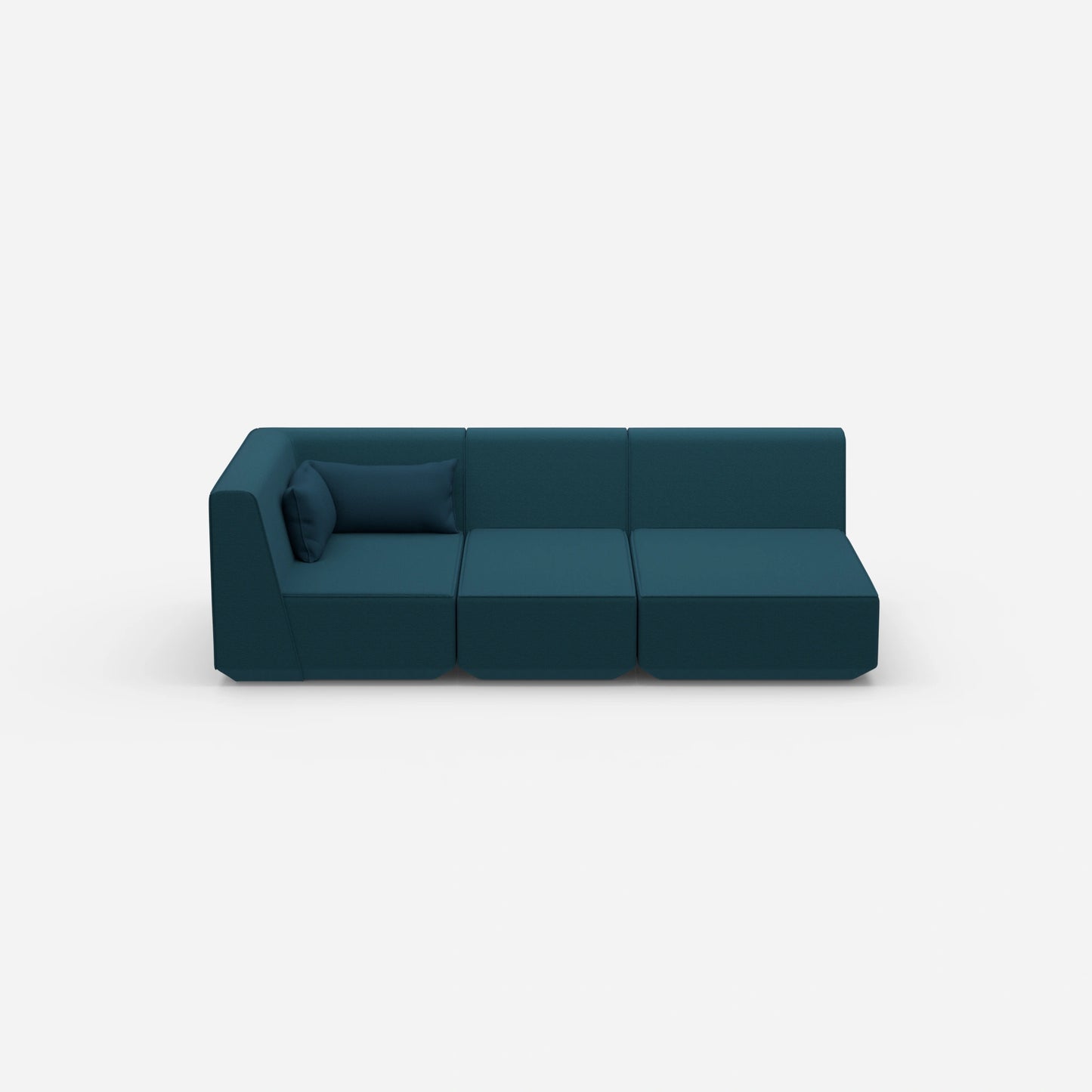 Modular 3-seater sofa with reclining function from the front