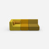 Modular 3-seater sofa with reclining function from the front