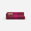 Modular 3-seater sofa with reclining function from the front